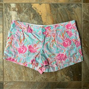 Lilly Pulitzer The Walsh Short Jellyfish Print Size 4 Blue and Pink